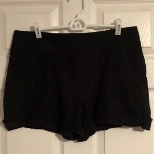 Black Lace Shorts